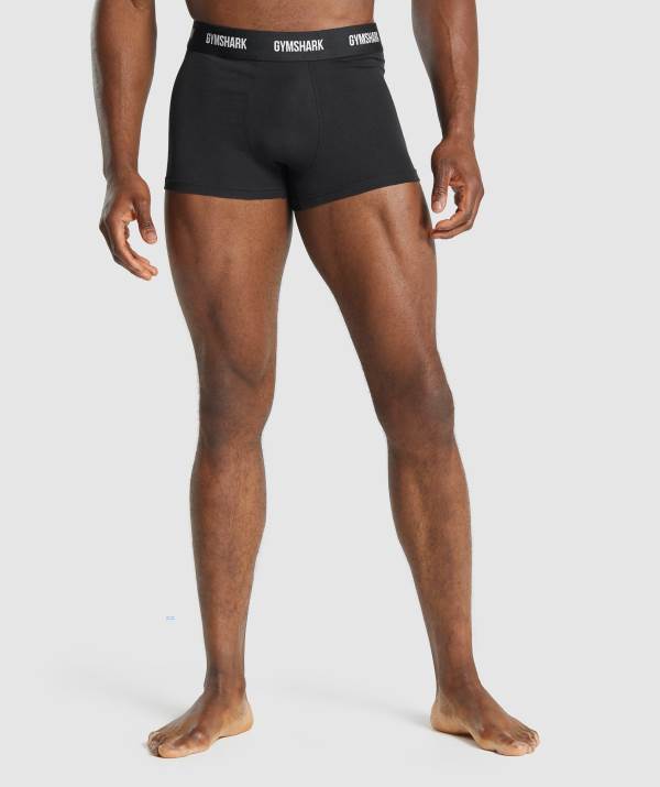 Panske Spodne Pradlo Gymshark Trunk 2pk Čierne | JG7462590